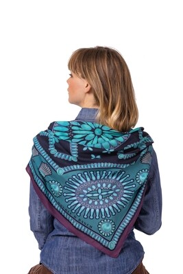 Double D SCARF-127 Turquoise World