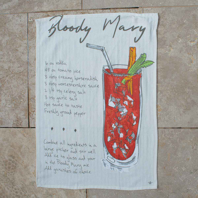 Bloody Mary Recipe Bar Towel 
