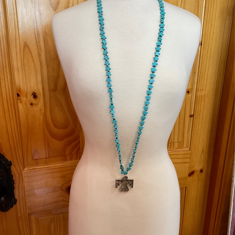 Junkyard Cowgirl Turquoise Stars W/Eagle Pendant 