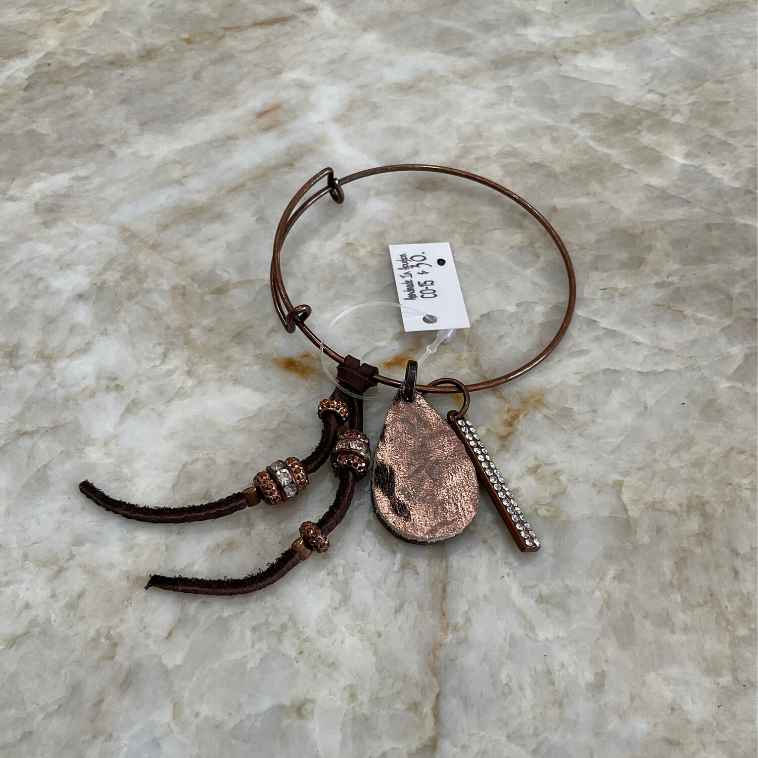 Sandra Ling C0-15 Bracelet Copper & Bling 