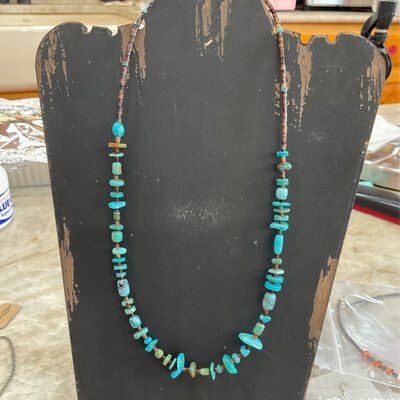 PW 283B African Turq Necklace 