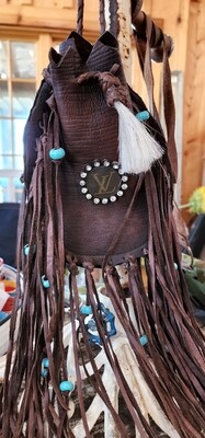 Keep It Gypsy Handbag LV Drawstring Fringe Turg Beads 