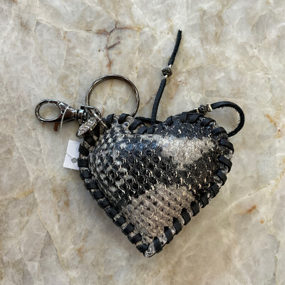 Sandra Ling CO-2250 Small Puff Heart Keychains Snake 