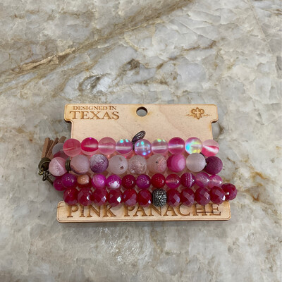 Pink Panache B19 5 Strand Stretch Bracelet 