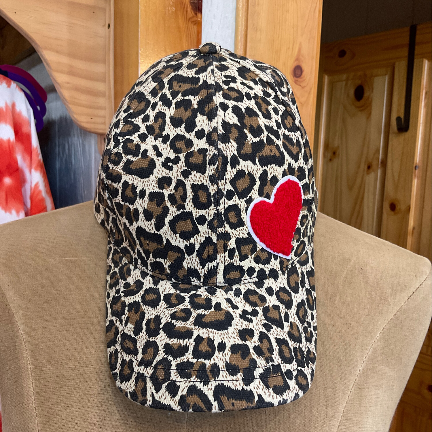 One 24 Rags Leopard Hat W/Heart 