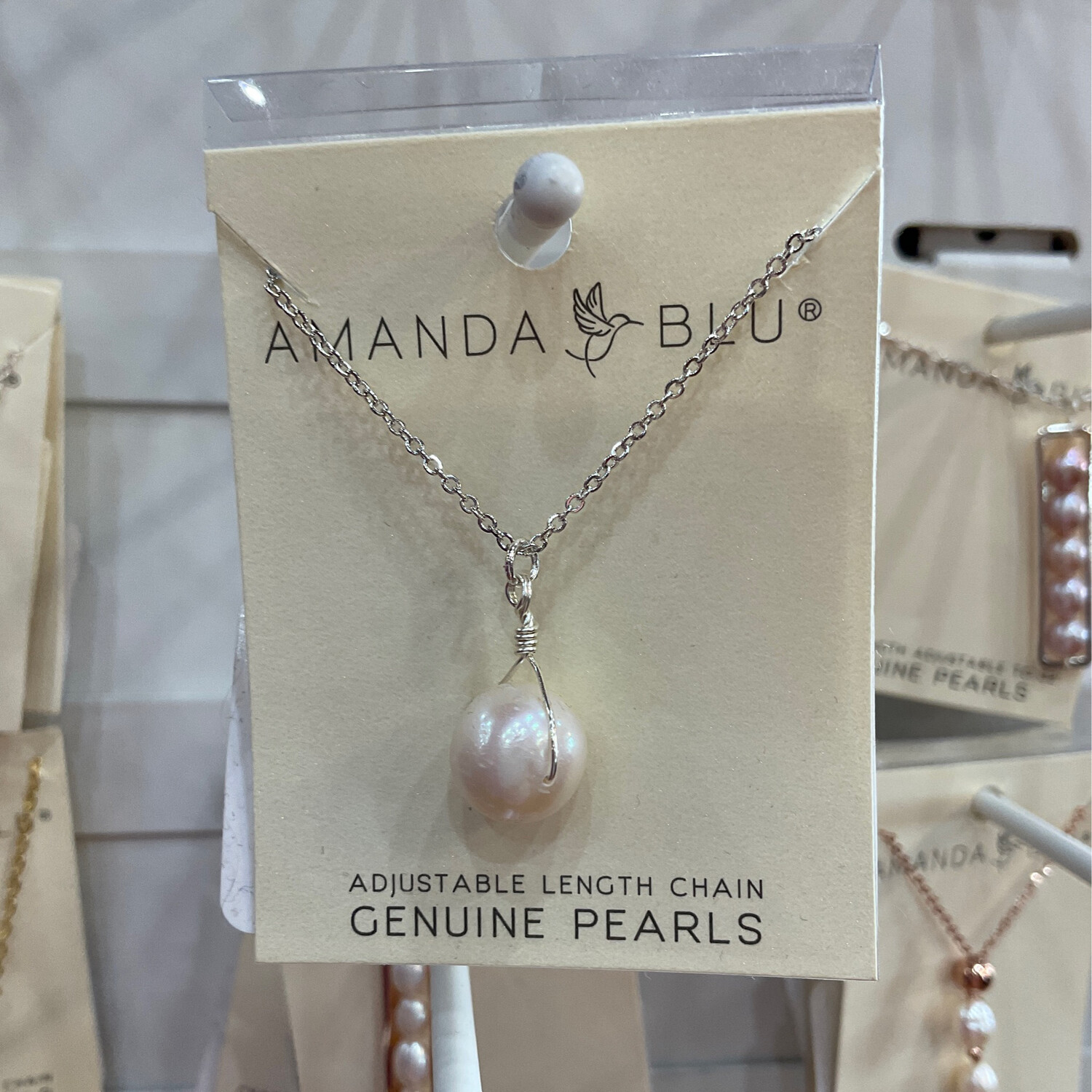 Amanda Blu 1557 Top Twist Pearl Drop Necklace 