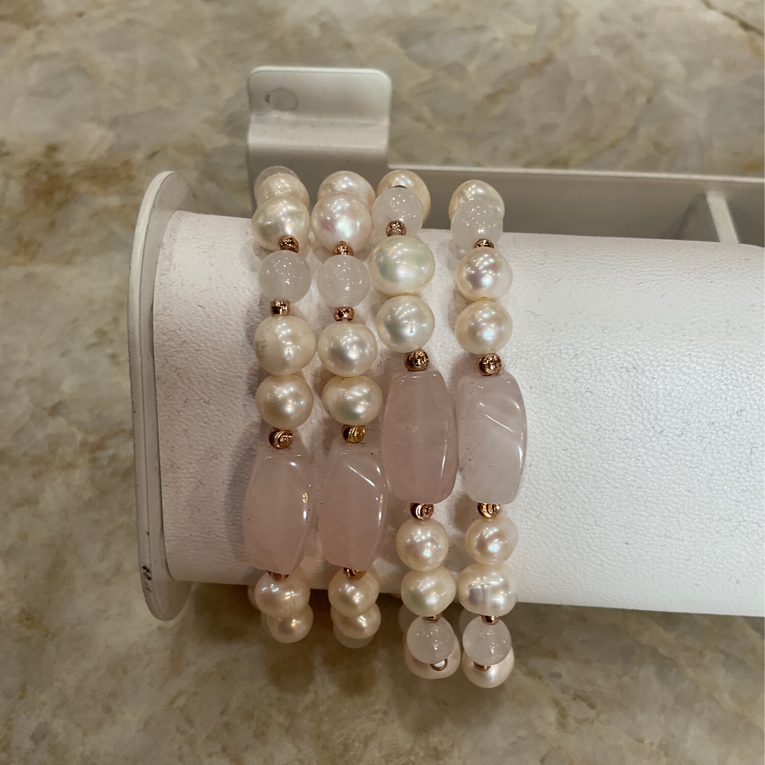 Amanda Blu 1568/ Pearl & Stone Pull & Cord Bracelet 
