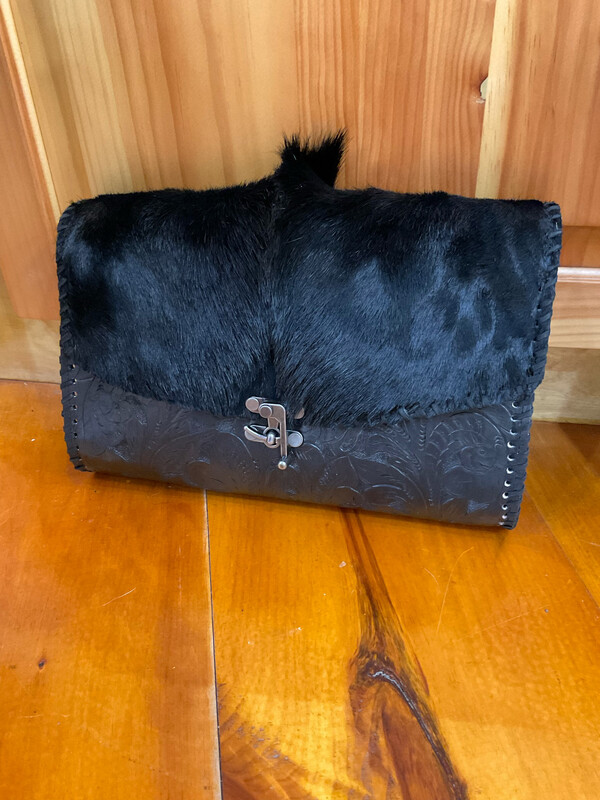 Juan Antonio 030H Black Antelope Flap W/Tooled Body 