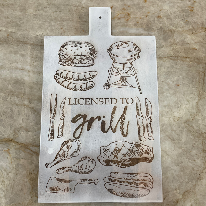 Royal Standard Licensed TO Grill Serving Board Natural 10.5X18