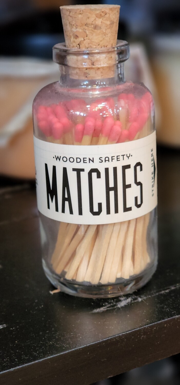 MM RED301 Mini Apothecary Red Matches 3" 