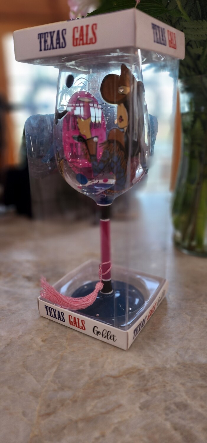 Texas Gal Wine Glasses 