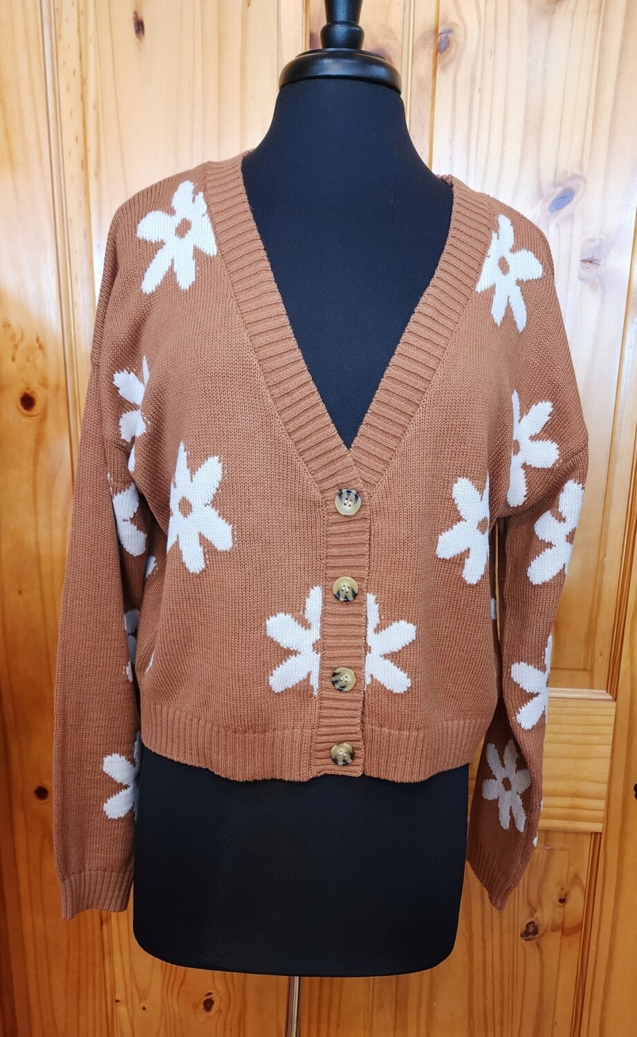 By Together W1069  Cardigan Flowers