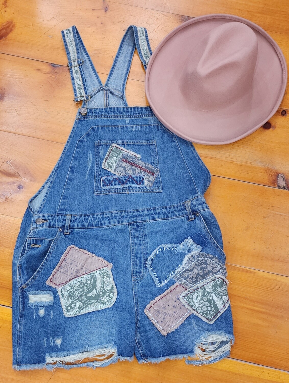 Jaded Gypsy Patches Of Love Overalls 