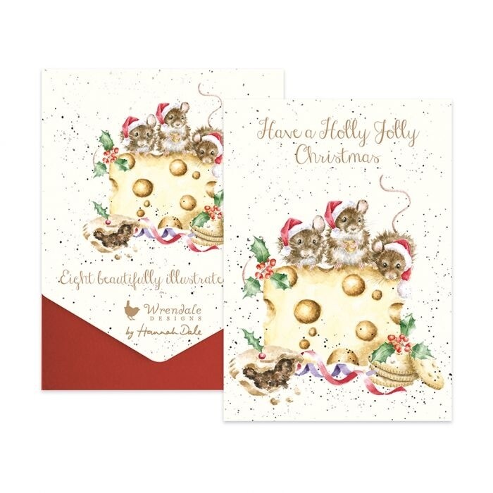  Wrendale AXNCP008 Holly Jolly Christmas Notecard Pack 