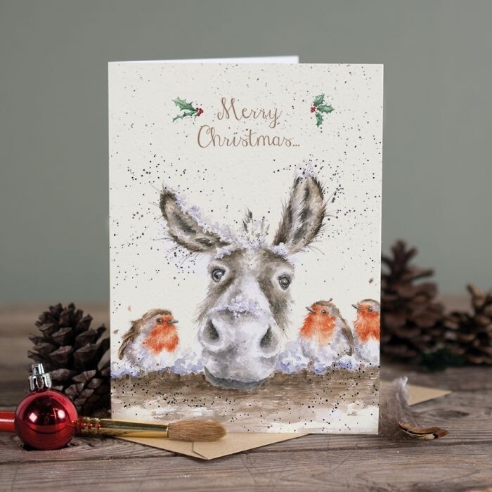 Wrendale AX054 Christmas Donkey Single Card 
