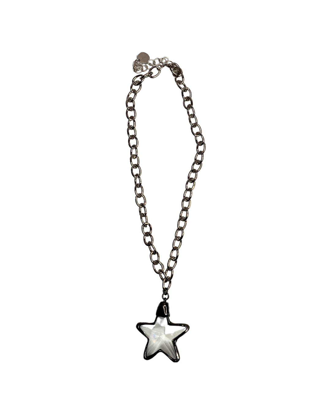 Lula N Lee LNL041-24 Silver Pltd Chain Necklace W/Star Pendant 