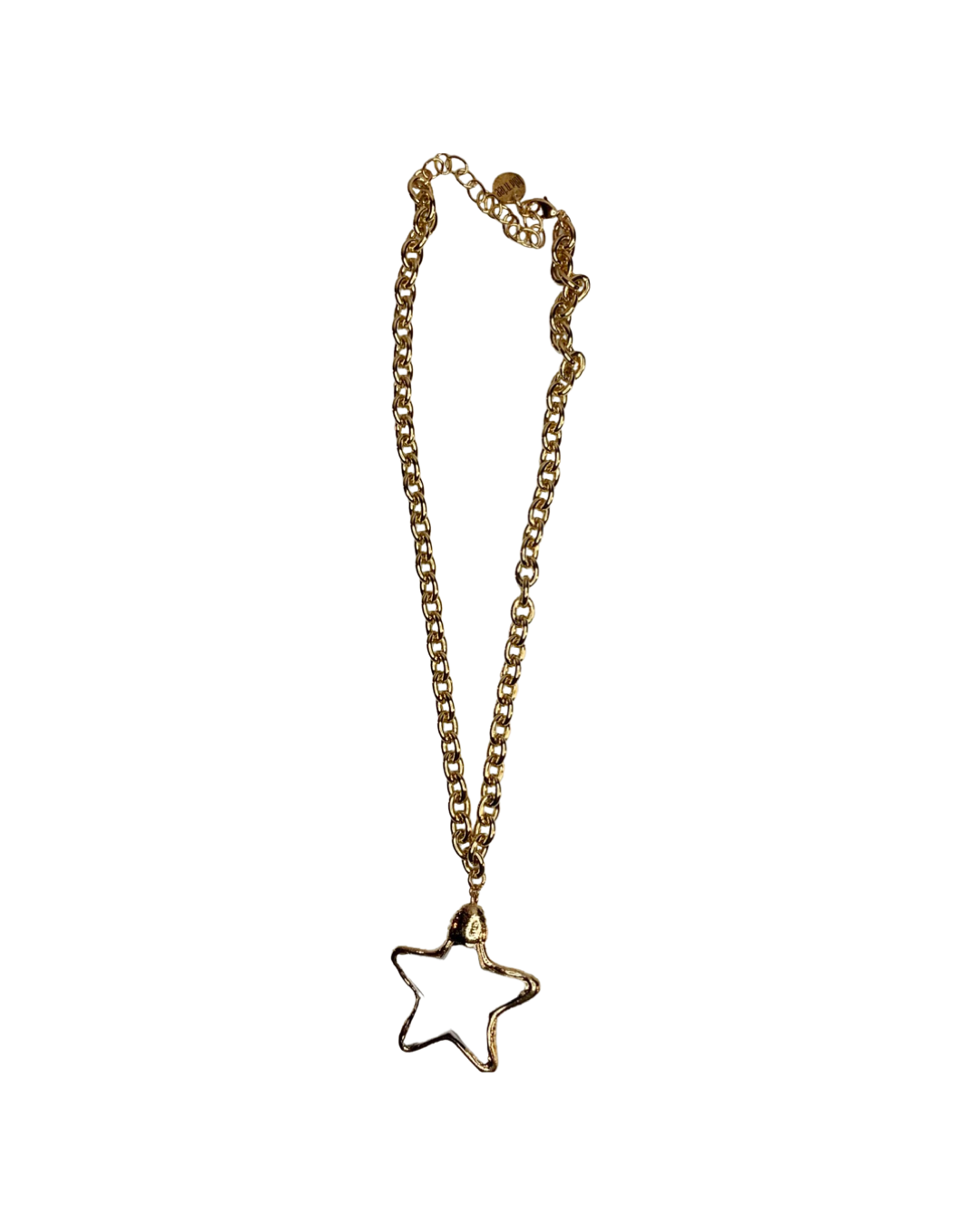 Lula "n" Lee LN.025-24 20" Gold Pltd Chain Necklace W/Gold Crystal Star 