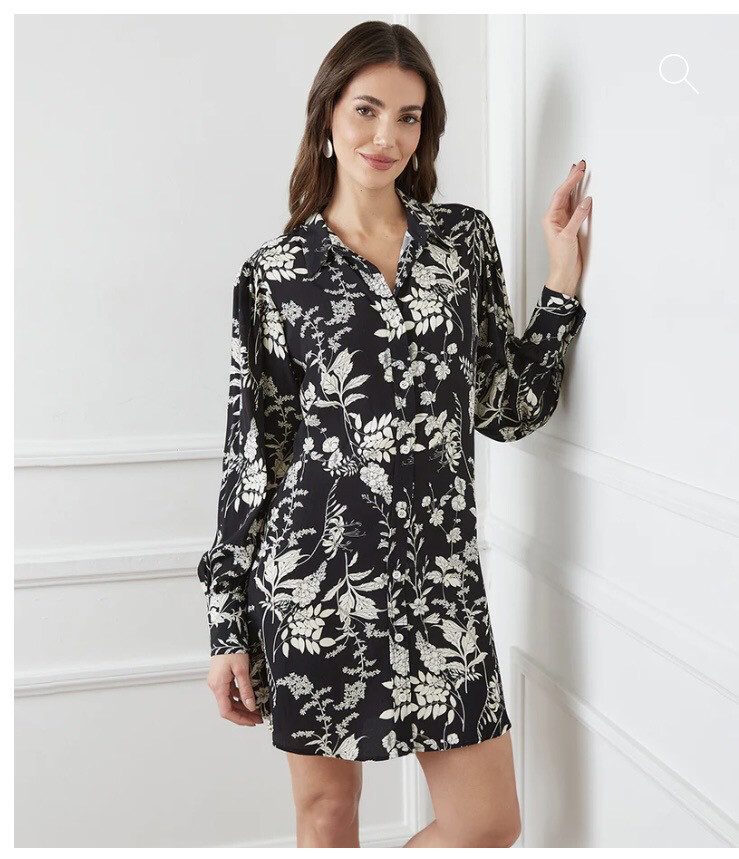 Karen Kane 4L16610 LS Shirt Dress 