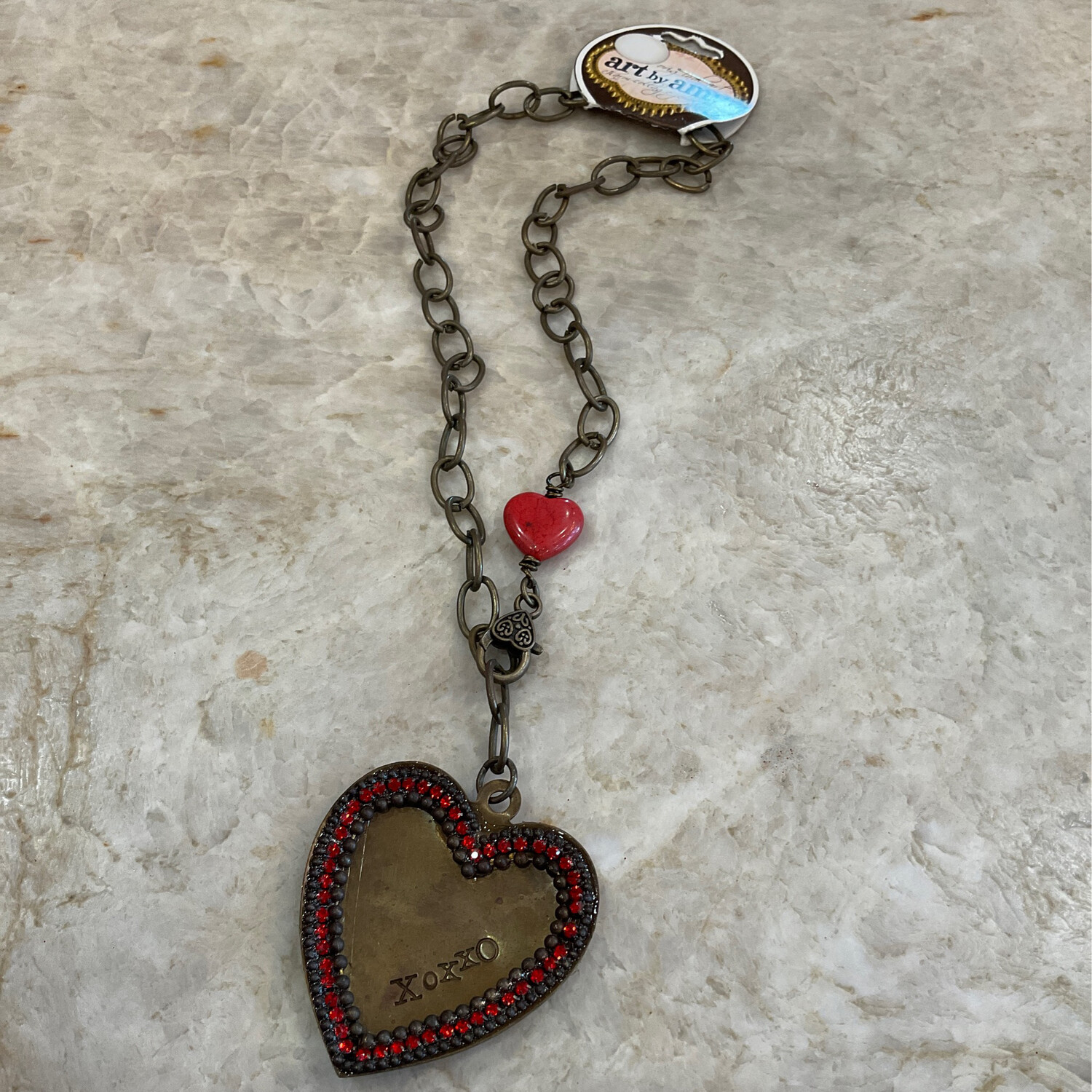 Amy Labbe XOXO Heart Necklace 