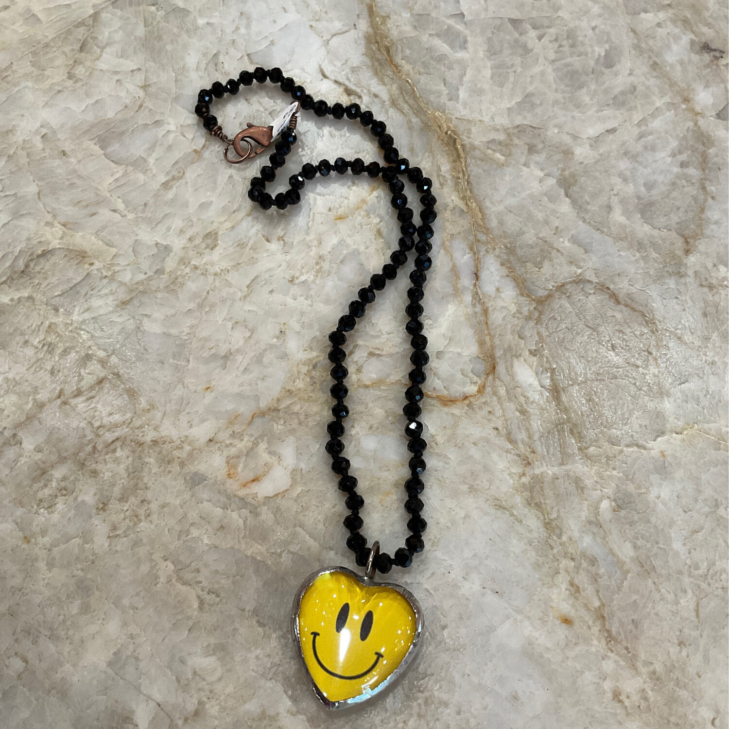 Accessories To Go Heart Smiley Face Necklace 