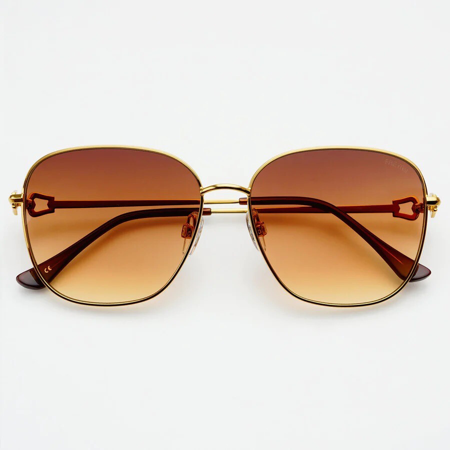 Freyrs 150-1 Lea WHS Gold/Brown Sunglasses 