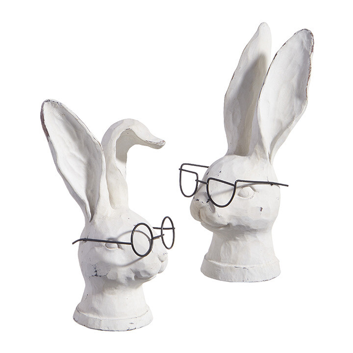 Raz 4311109 8" Bunny With Glasses 