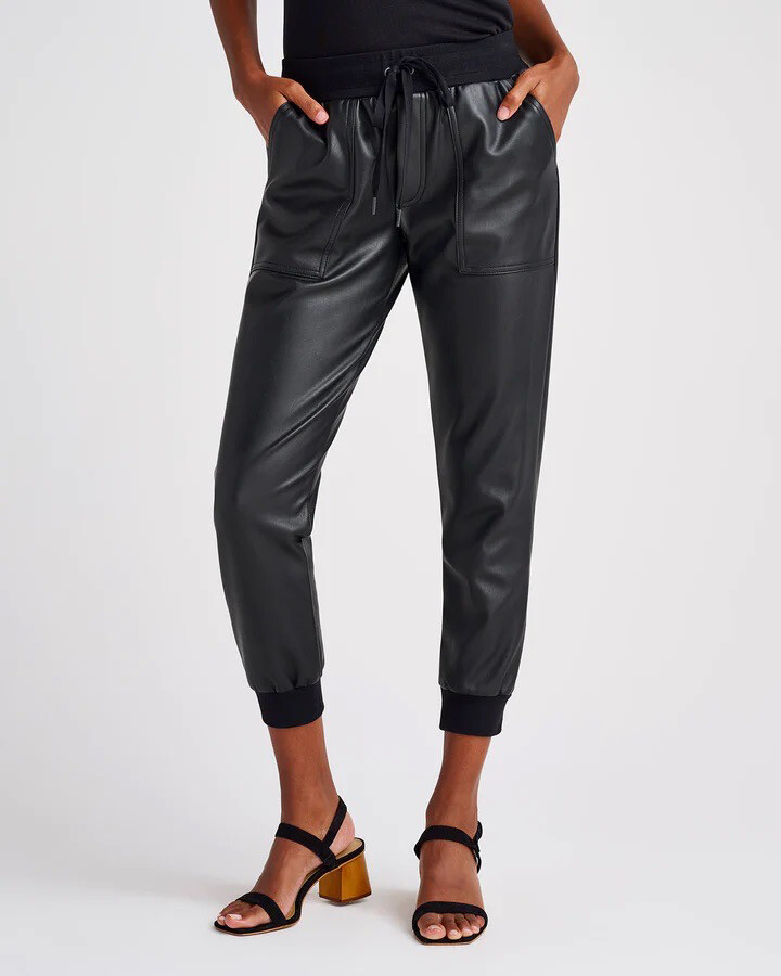 Splendid RF2C770SEBLK Vegan Leather Jogger 