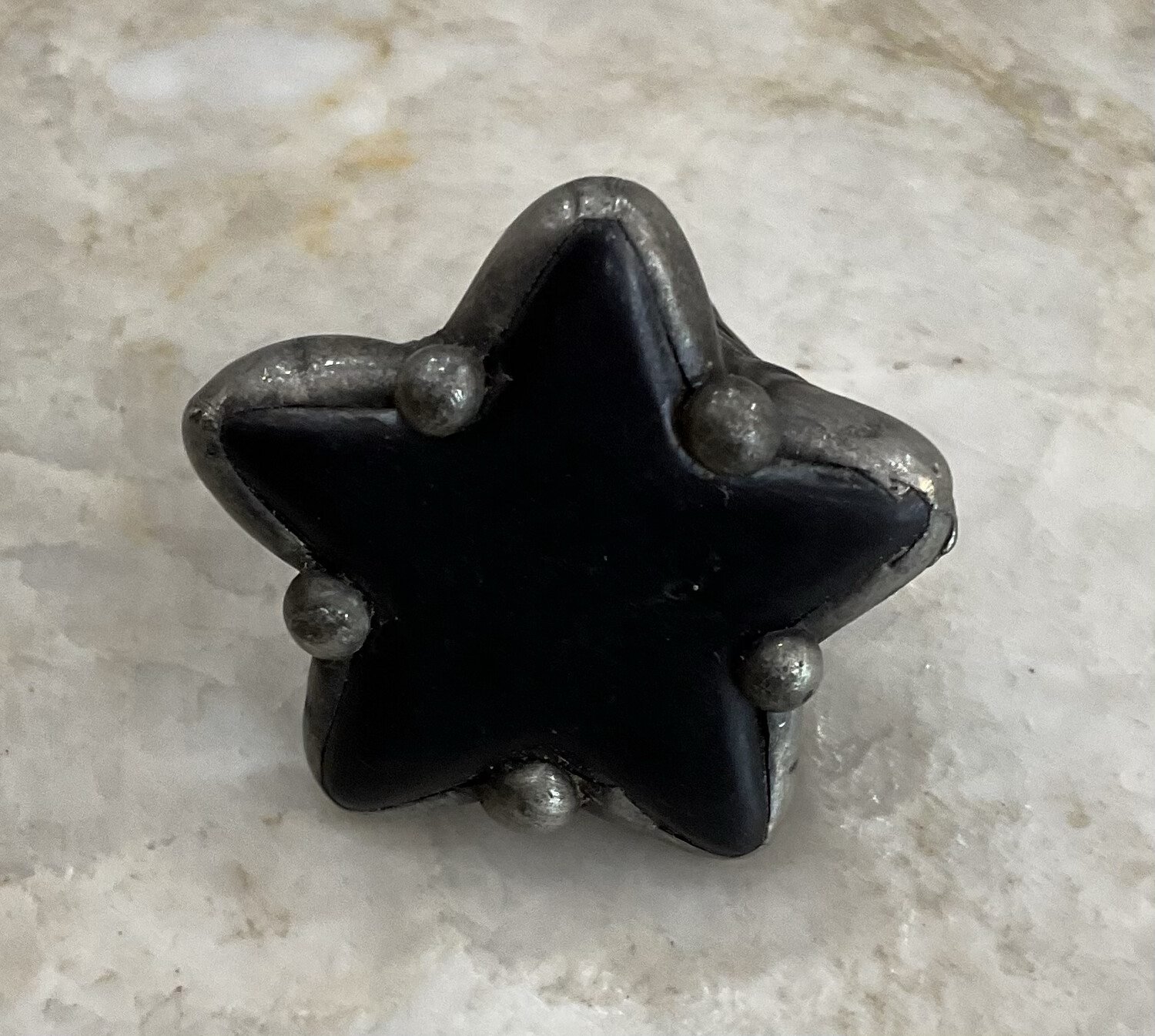 Art By Amy Black Star Ring Adjustable 