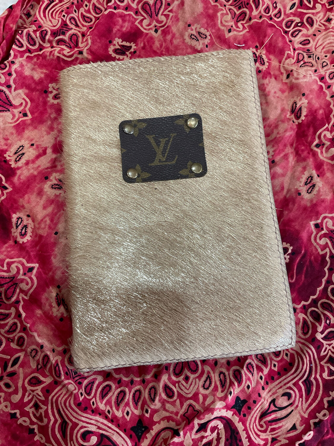 Keep It Gypsy Small Journal Gold W/Louis Vuitton Emblem 