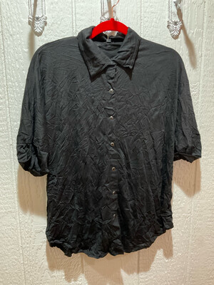 Shana 23058 3/4 Slv BD Solid Crinkle Shirt 
