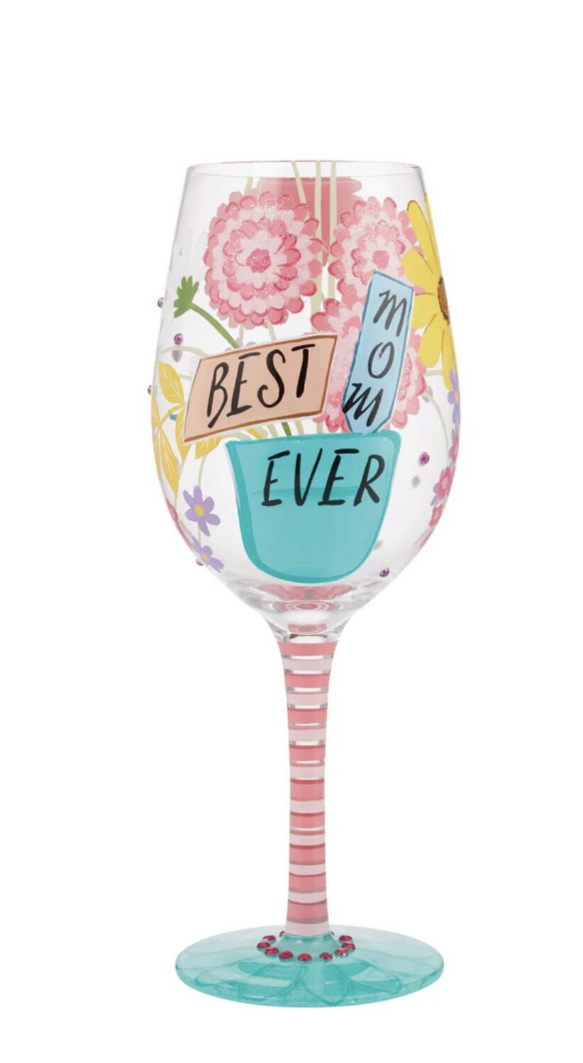 Enesco 6010659 Lolita Wine Glass Best Mom Ever 
