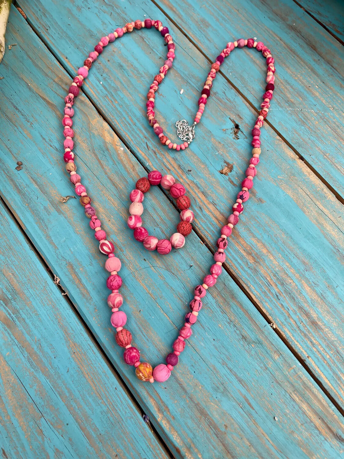  Rare Bird Cloth Beaded Necklace Assorted Colors 