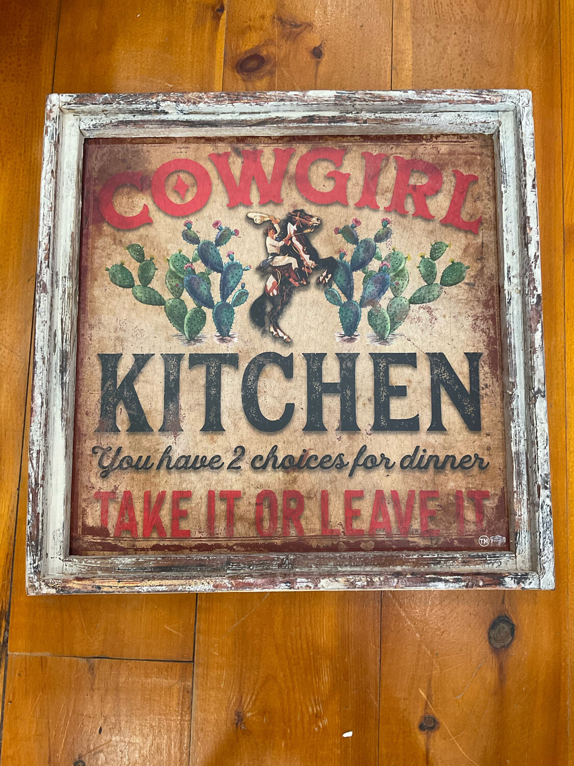 Troublemakers Cowgirl Kitchen Large Square Picture 