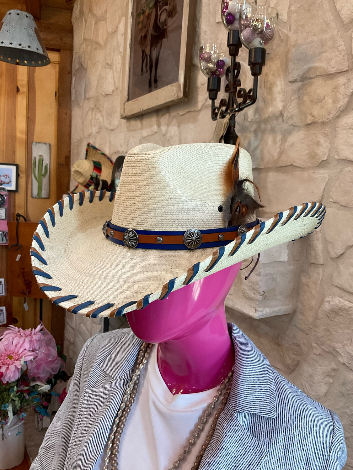 Laura Ingalls HH-225 Sun Palm Santa Fe Hat 