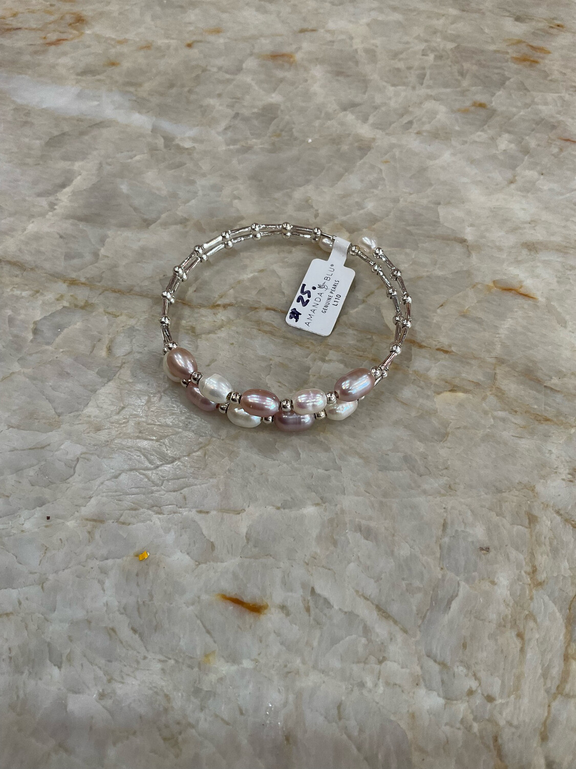 Amanda Blu 1571 Spiral Pearl Bead Bracelet 