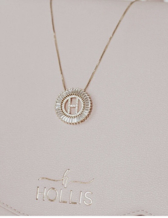 Hollis 04302 Glam Initial Necklace (F) Gold 