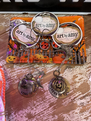 Art By Amy Trick Or Treat Star Moon Necklace 