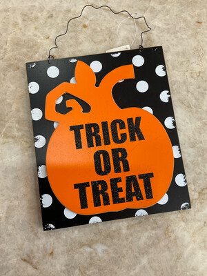 Halloween Double Sided Sign 58256 Wood 