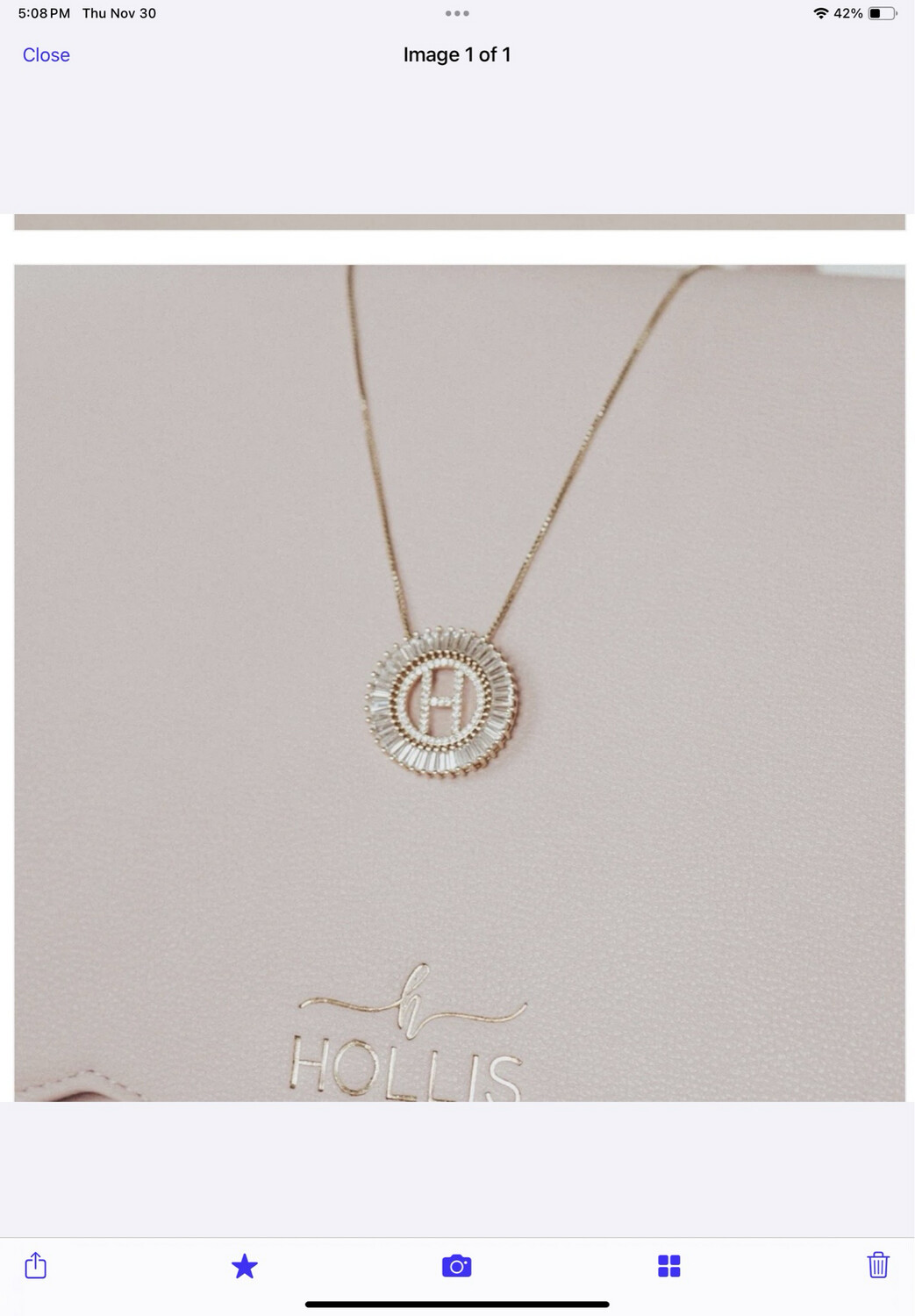 Hollis Glam Initial Necklace Gold (T) 