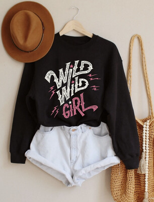 Pink Nabi PNSSY4431 Wild Wild Girl Sweatshirt 