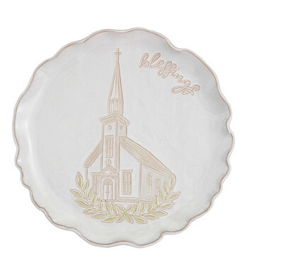 Mud Pie 40700625 Church Blessing Platter 