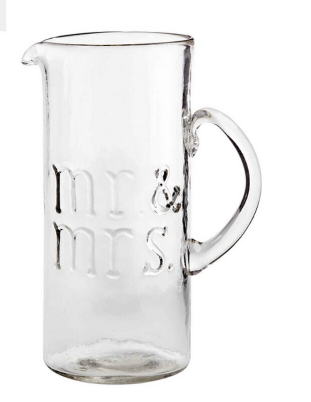 Mud Pipe 45500104 Mr &amp; Mrs Glass Pitcher 