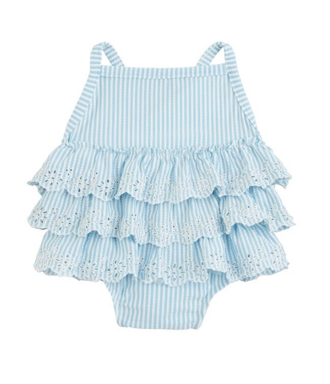 Mud Pie 11020214 1PC Eyelet Ruffle 