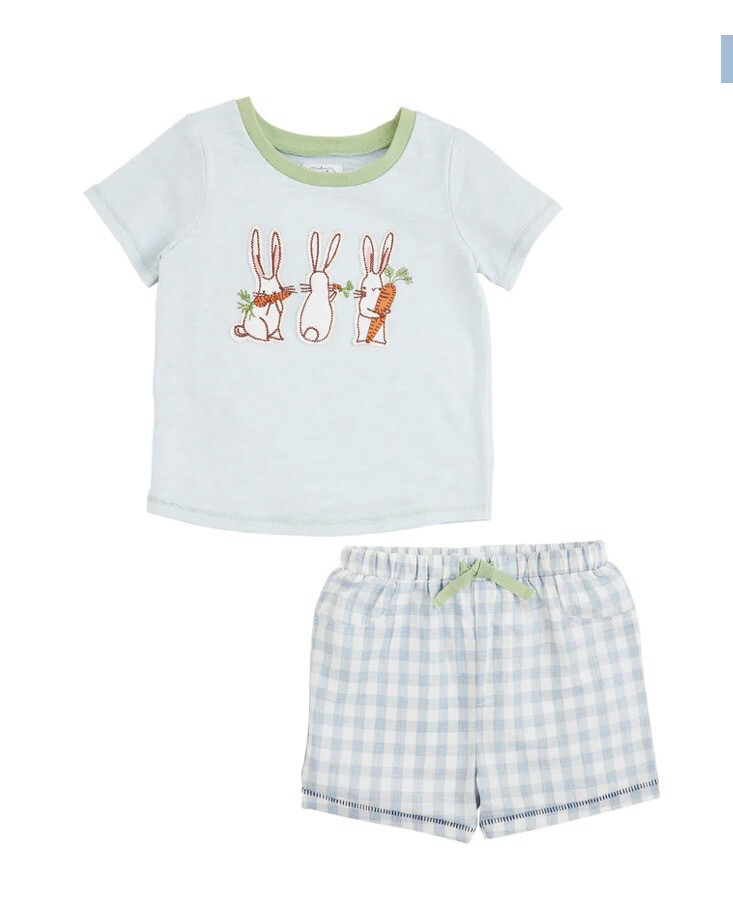 Mud Pie 11010483 Bunny Short Set 