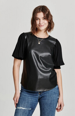 Another Love VCWV5108BLK leather tee