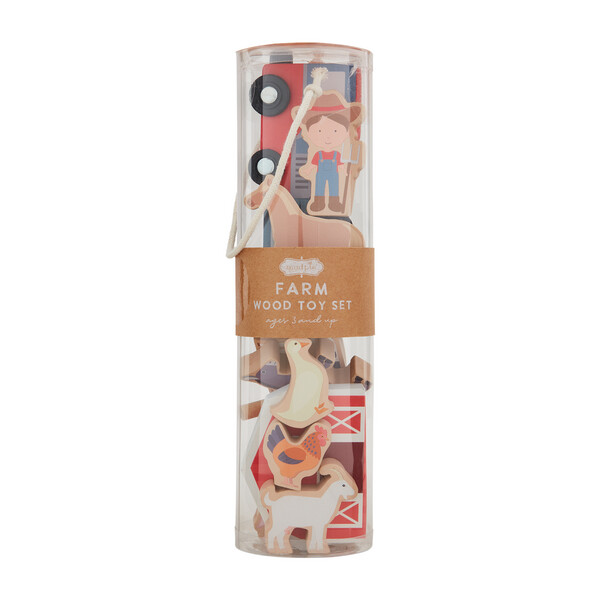 Mud Pipe 11870028F Wood Farm Toy Set 