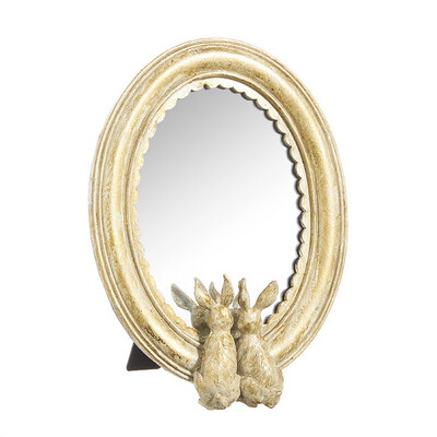 RAZ 4311113 8"Gold rabbits mirror
