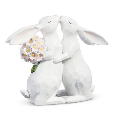 RAZ 4411068 12.5" Kissing Bunny Couple