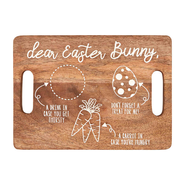 MudPie 40700542 Treats for Easter Bunny Tray