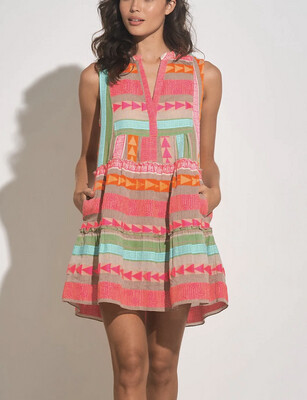 Elan CNE5665 Neon A-line dress